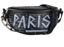Graffiti Explorer Bum Bag,Leather,Black,DB.5655101090W568008,3*
